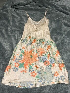 Vintage nightgown silk/satin tie waist